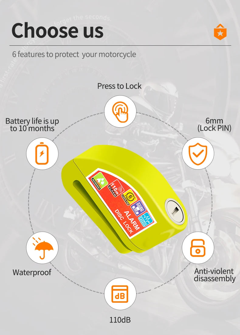 Motorcycle Bicycle Lock Alarm