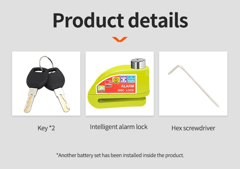 Motorcycle Bicycle Lock Alarm